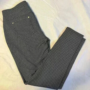 Michael Kors Black/White Checkered Stretch Legging